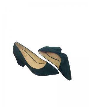 Туфли женские зеленые замшевые
